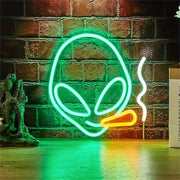 Alien Smoking LED Neon Sign