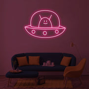 Alien Spaceship Neon Sign