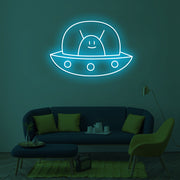 Alien Spaceship Neon Sign