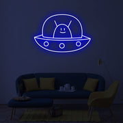 Alien Spaceship Neon Sign