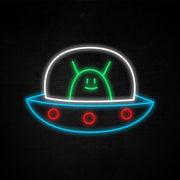 Alien Spaceship Neon Sign