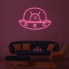 Alien Spaceship Neon Sign