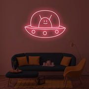 Alien Spaceship Neon Sign