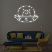 Alien Spaceship Neon Sign