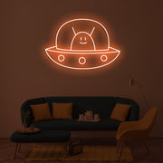 Alien Spaceship Neon Sign