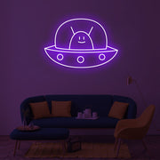 Alien Spaceship Neon Sign