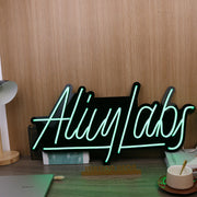 Alily Labs Green Neon Sign