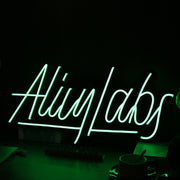 Alily Labs Green Neon Sign