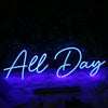 All Day Blue Neon Sign