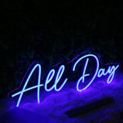 All Day Blue Neon Sign