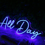 All Day Blue Neon Sign