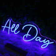 All Day Blue Neon Sign