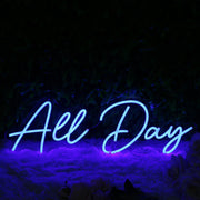 All Day Blue Neon Sign