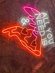 All I Need Is You And Pizza Led Neon Sign Pizza Led Sign Pizza Restaurant Deco