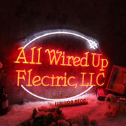 All Wired Up Flectric LLC Red Neon Sign