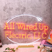 All Wired Up Flectric LLC Red Neon Sign