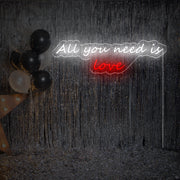 All You Need Is Love LED Neon Sign