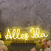 Alles Jda Yellow Neon Sign