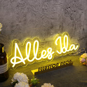 Alles Jda Yellow Neon Sign