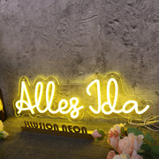 Alles Jda Yellow Neon Sign