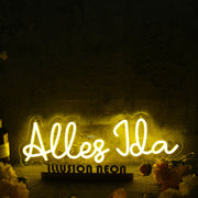 Alles Jda Yellow Neon Sign