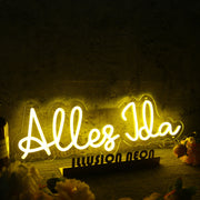 Alles Jda Yellow Neon Sign