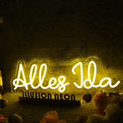 Alles Jda Yellow Neon Sign