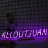 Alloutjuan Purple Neon Sign