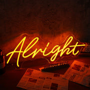 Alright Red Neon Sign