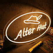 Alter Hut Yellow Neon Sign