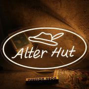 Alter Hut Yellow Neon Sign