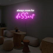 Always Room For Dessert Neon Sign Lights Night Lamp Led Neon Sign Light For Home Party