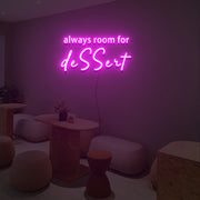 Always Room For Dessert Neon Sign Lights Night Lamp Led Neon Sign Light For Home Party