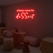 Always Room For Dessert Neon Sign Lights Night Lamp Led Neon Sign Light For Home Party