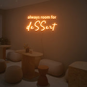 Always Room For Dessert Neon Sign Lights Night Lamp Led Neon Sign Light For Home Party