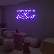 Always Room For Dessert Neon Sign Lights Night Lamp Led Neon Sign Light For Home Party