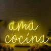 Ama Cocina Yellow Neon Sign