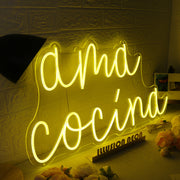 Ama Cocina Yellow Neon Sign