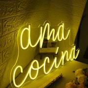 Ama Cocina Yellow Neon Sign