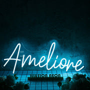 Amelione Blue Neon Sign