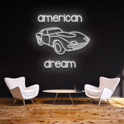 American Dream Car Neon Sign