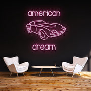 American Dream Car Neon Sign