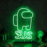 Among Us SUS Green Neon Sign