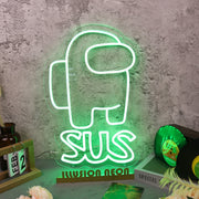 Among Us SUS Green Neon Sign