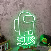 Among Us SUS Green Neon Sign