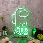 Among Us SUS Green Neon Sign