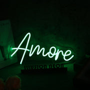 Amore Green Neon Sign