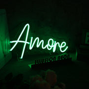 Amore Green Neon Sign