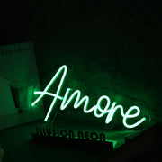 Amore Green Neon Sign