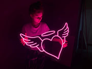 Angel Heart Neon Sign